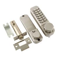 Кодовый замок Нора-М, серия 101 с фикс. (матовый хром)